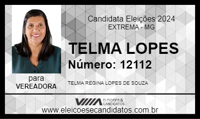 Candidato TELMA LOPES 2024 - EXTREMA - Eleições