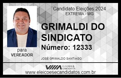 Candidato GRIMALDI DO SINDICATO 2024 - EXTREMA - Eleições