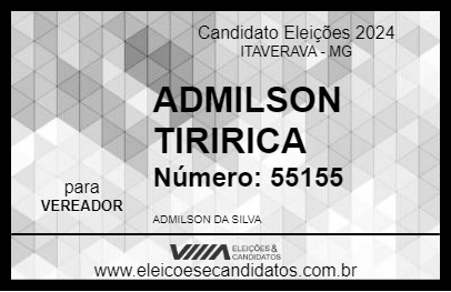 Candidato ADMILSON TIRIRICA 2024 - ITAVERAVA - Eleições