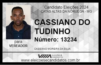 Candidato CASSIANO DO TUDINHO 2024 - CATAS ALTAS DA NORUEGA - Eleições