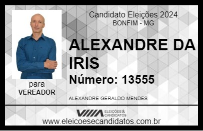 Candidato ALEXANDRE DA IRIS 2024 - BONFIM - Eleições