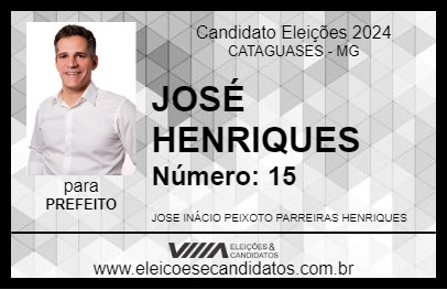 Candidato JOSÉ HENRIQUES 2024 - CATAGUASES - Eleições