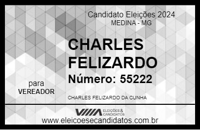 Candidato CHARLES FELIZARDO 2024 - MEDINA - Eleições