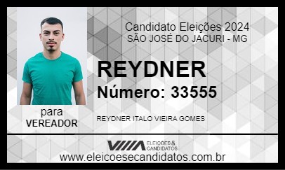 Candidato REYDNER 2024 - SÃO JOSÉ DO JACURI - Eleições