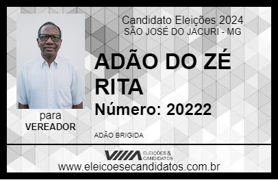 Candidato ADÃO DO ZÉ RITA 2024 - SÃO JOSÉ DO JACURI - Eleições