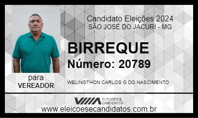 Candidato BIRREQUE 2024 - SÃO JOSÉ DO JACURI - Eleições