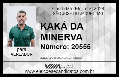 Candidato KAKÁ DA MINERVA 2024 - SÃO JOSÉ DO JACURI - Eleições