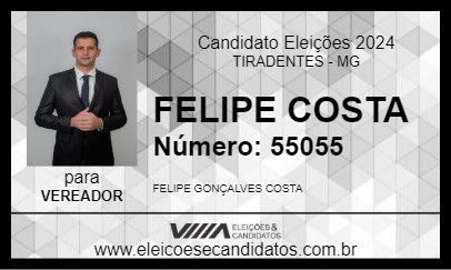 Candidato FELIPE COSTA 2024 - TIRADENTES - Eleições