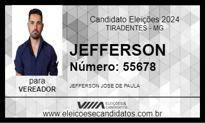 Candidato JEFFERSON 2024 - TIRADENTES - Eleições