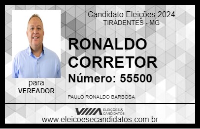 Candidato RONALDO CORRETOR 2024 - TIRADENTES - Eleições