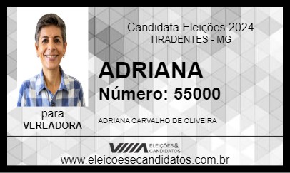 Candidato ADRIANA 2024 - TIRADENTES - Eleições