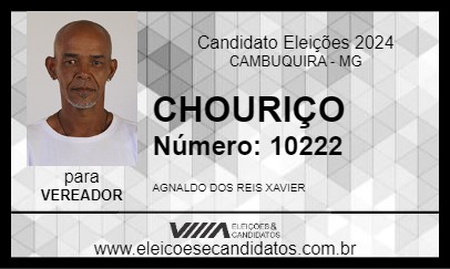 Candidato CHOURIÇO 2024 - CAMBUQUIRA - Eleições