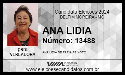 Candidato ANA LIDIA 2024 - DELFIM MOREIRA - Eleições