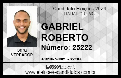 Candidato GABRIEL ROBERTO 2024 - ITATIAIUÇU - Eleições