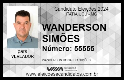 Candidato WANDERSON SIMÕES 2024 - ITATIAIUÇU - Eleições