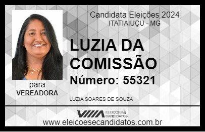 Candidato LUZIA DA COMISSÃO 2024 - ITATIAIUÇU - Eleições