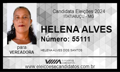 Candidato HELENA ALVES 2024 - ITATIAIUÇU - Eleições