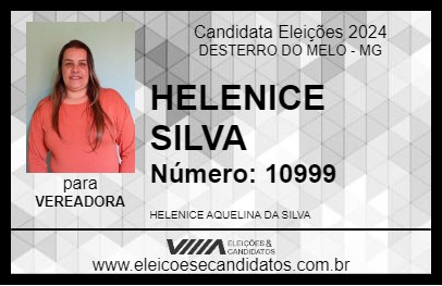 Candidato HELENICE SILVA 2024 - DESTERRO DO MELO - Eleições