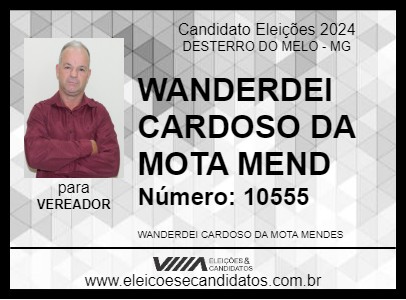 Candidato PROFESSOR WANDERLEI 2024 - DESTERRO DO MELO - Eleições