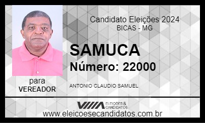 Candidato SAMUCA 2024 - BICAS - Eleições