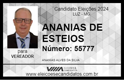 Candidato ANANIAS DE ESTEIOS 2024 - LUZ - Eleições