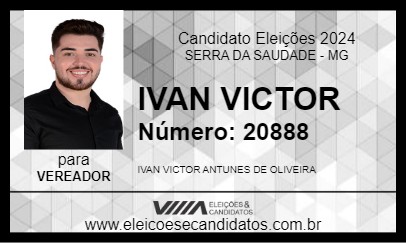 Candidato IVAN VICTOR 2024 - SERRA DA SAUDADE - Eleições