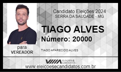 Candidato TIAGO ALVES 2024 - SERRA DA SAUDADE - Eleições