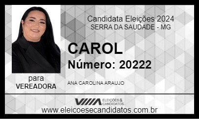 Candidato CAROL 2024 - SERRA DA SAUDADE - Eleições