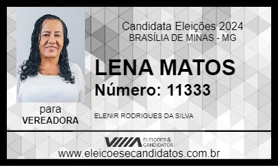 Candidato LENA MATOS 2024 - BRASÍLIA DE MINAS - Eleições