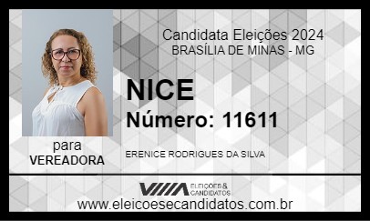 Candidato NICE 2024 - BRASÍLIA DE MINAS - Eleições