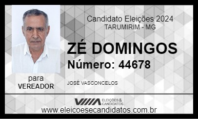 Candidato ZÉ DOMINGOS 2024 - TARUMIRIM - Eleições