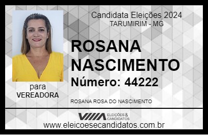 Candidato ROSANA NASCIMENTO 2024 - TARUMIRIM - Eleições