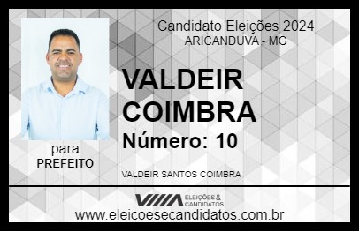 Candidato VALDEIR COIMBRA 2024 - ARICANDUVA - Eleições