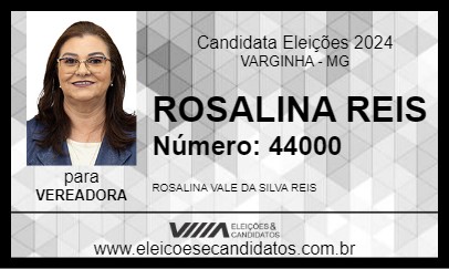 Candidato ROSALINA REIS 2024 - VARGINHA - Eleições