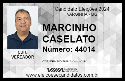 Candidato MARCINHO CASELATO 2024 - VARGINHA - Eleições