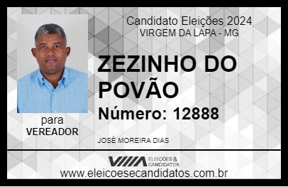 Candidato ZEZINHO DO POVÃO 2024 - VIRGEM DA LAPA - Eleições