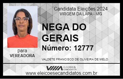 Candidato NEGA DO GERAIS 2024 - VIRGEM DA LAPA - Eleições