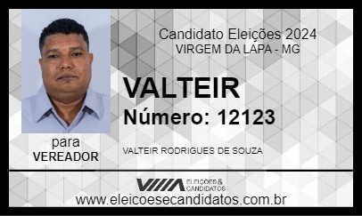 Candidato VALTEIR 2024 - VIRGEM DA LAPA - Eleições