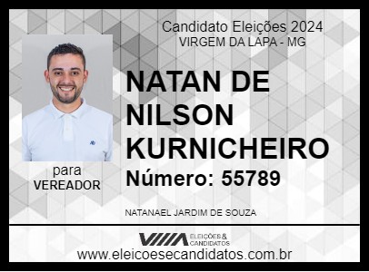 Candidato NATAN DE NILSON KURNICHEIRO 2024 - VIRGEM DA LAPA - Eleições