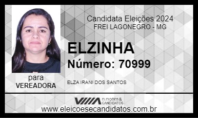 Candidato ELZINHA 2024 - FREI LAGONEGRO - Eleições