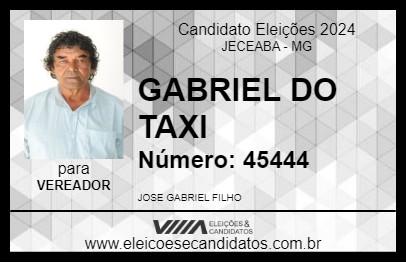 Candidato GABRIEL DO TAXI 2024 - JECEABA - Eleições