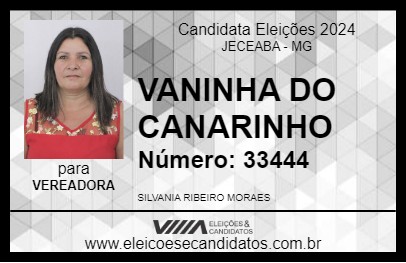 Candidato VANINHA DO CANARINHO 2024 - JECEABA - Eleições