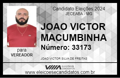 Candidato JOAO VICTOR MACUMBINHA 2024 - JECEABA - Eleições