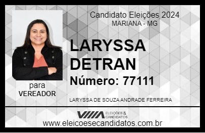 Candidato LARYSSA 2024 - MARIANA - Eleições