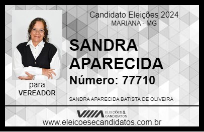 Candidato SANDRA APARECIDA 2024 - MARIANA - Eleições