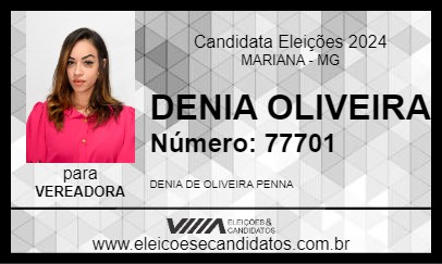 Candidato DENIA OLIVEIRA 2024 - MARIANA - Eleições