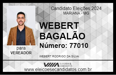 Candidato WEBERT BAGALÃO 2024 - MARIANA - Eleições