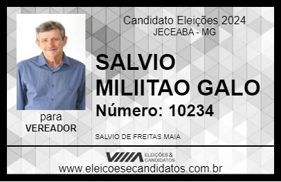 Candidato SALVIO MILIITAO GALO 2024 - JECEABA - Eleições