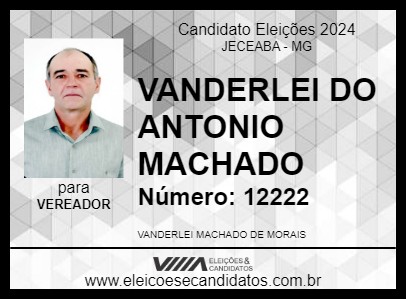 Candidato VANDERLEI DO ANTONIO MACHADO 2024 - JECEABA - Eleições