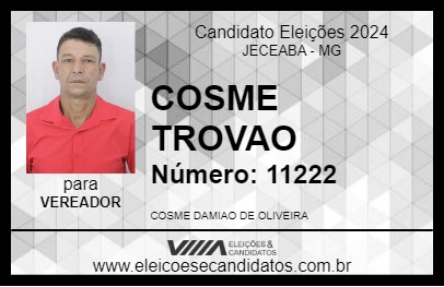 Candidato COSME TROVAO 2024 - JECEABA - Eleições